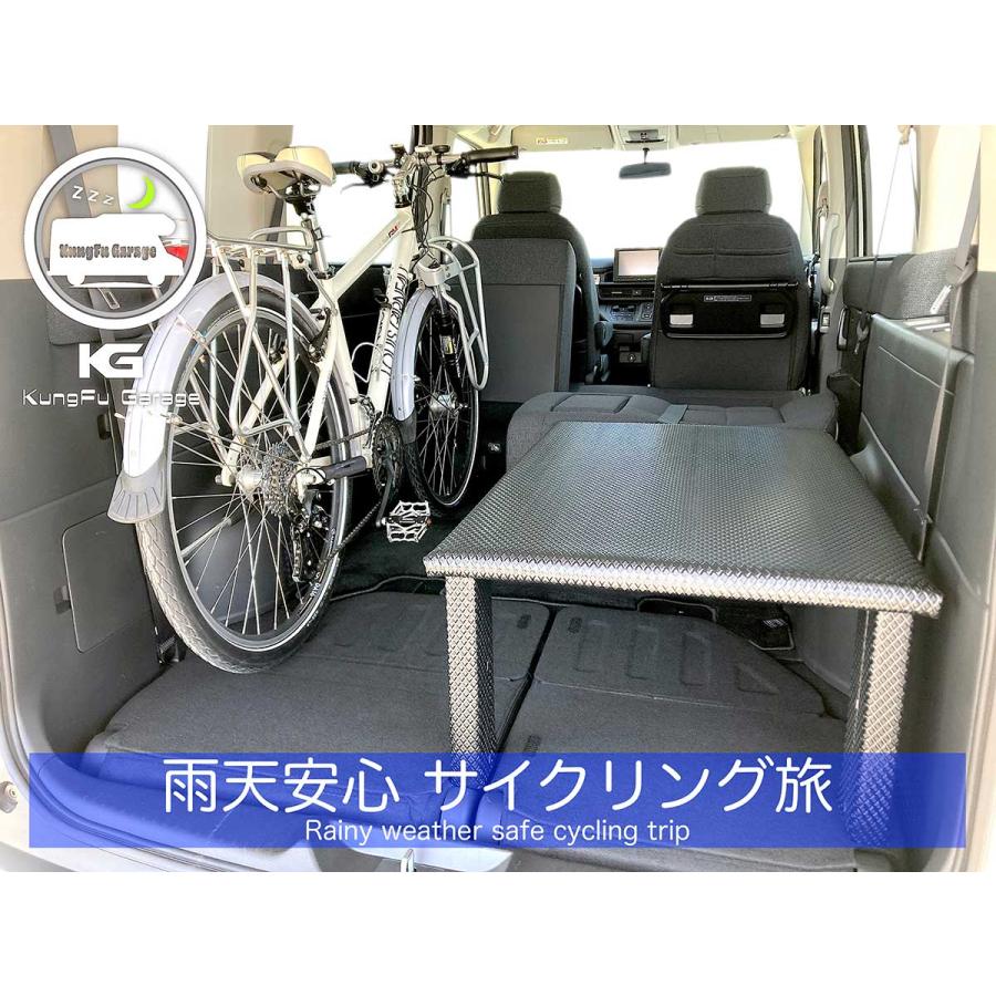 ステップワゴン (RP6 7 8) ベッドキット 2分割式 黒 車中泊用カスタムパーツ 車中泊用ベッド 完成品 光沢ブラック 工具不要 左右セット 日本製｜kungfugarage｜05