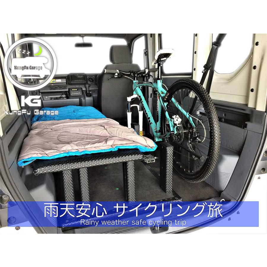 N-VAN JJ1 ベッドキット 4分割式 黒 車中泊用カスタムパーツ 車中泊用ベッド 完成品 光沢ブラック 工具不要 日本製｜kungfugarage｜07