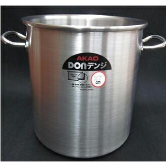 アカオDONデンジ寸胴鍋45cm蓋無しIH対応両手鍋ステンレス⑹