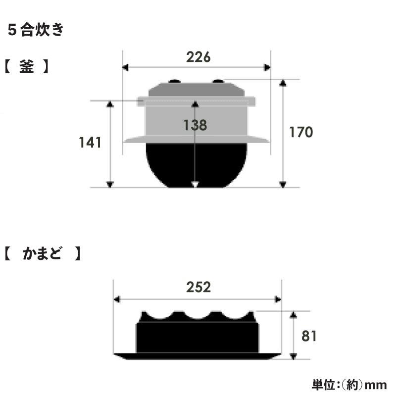 ご飯鍋 ご飯釜 羽釜 釜炊き三昧 5合炊き (即納) ウルシヤマ金属 / 日本製 お釜 ごはん鍋 ご飯釜 炊飯鍋 ガス火 釜蓋 五合 竈 鉄釜 /｜kunikichisyouten｜10