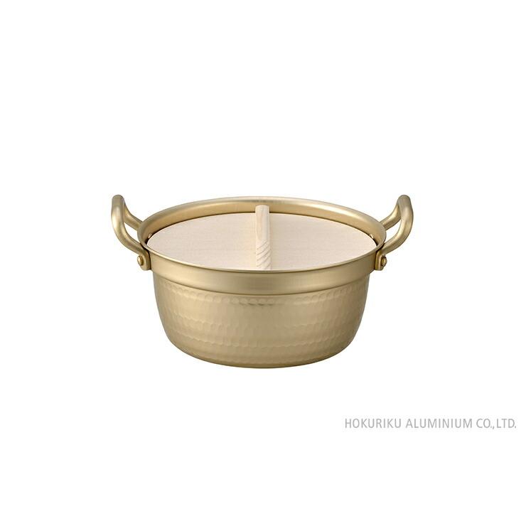 北陸アルミニウム アルミ段付なべ (木蓋付) 18.5cm 小伝具 ホクア