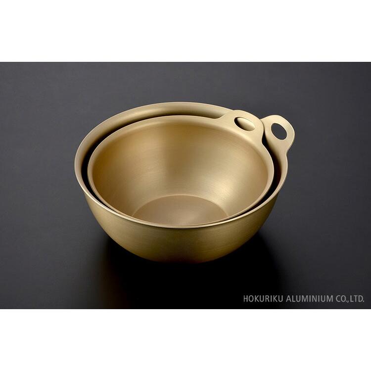 北陸アルミニウム アルミボウル 梅 (ゴールド) 14・16cm 小伝具 ホクア
