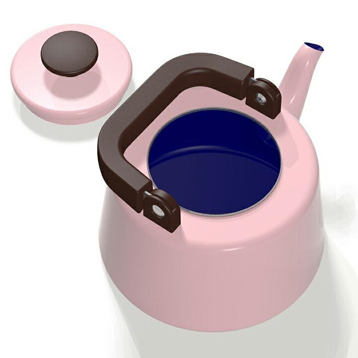 即納可 フィーカ ティーケトル 2.1L ピンク  Cookvessel(クックベッセル) サーモス(THERMOS)   Fika IH対応  琺瑯 ホーロー やかん ドリップケトル｜kunikichisyouten｜03