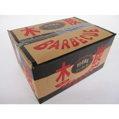 バーベキュー木炭 6kg＊外装（ダンボール箱）は変わります＊3個までが1