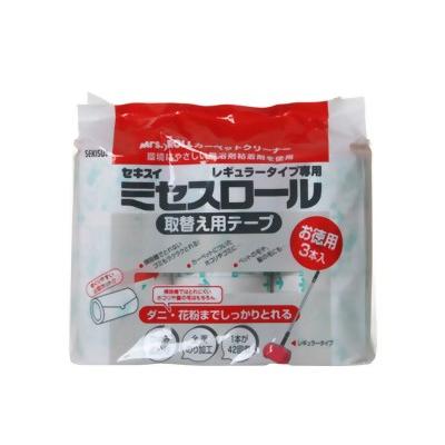 セキスイ ミセスロール 3本入X4 195mm 未使用 セキスイ ミセスロール レギュラー用取替テープ 3本入お徳用パック