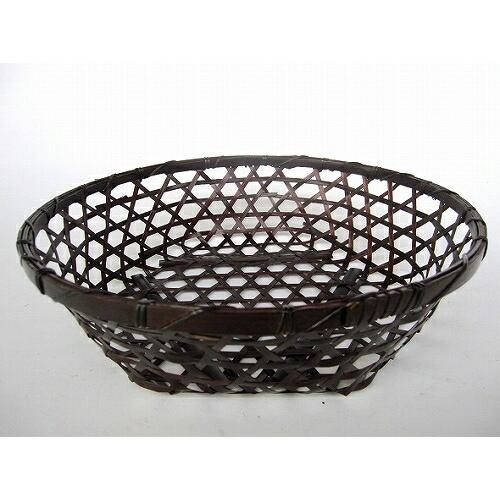 竹製 塗り目篭 盛篭 丸 塗り竹 Φ28cm 16-481 : 昭和のレトロ金物屋関口