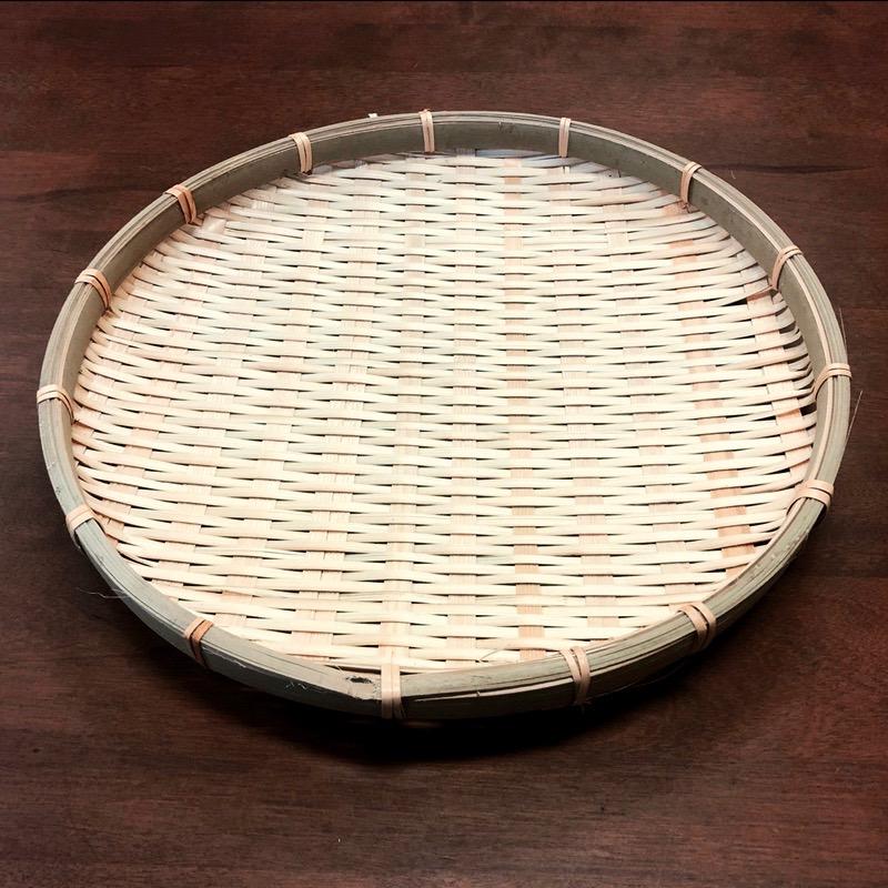 即納/ 竹製 ざる 小ヒゴ 平皿 27cm 50-343 / 盆ざる 竹 竹ざる 竹ザル
