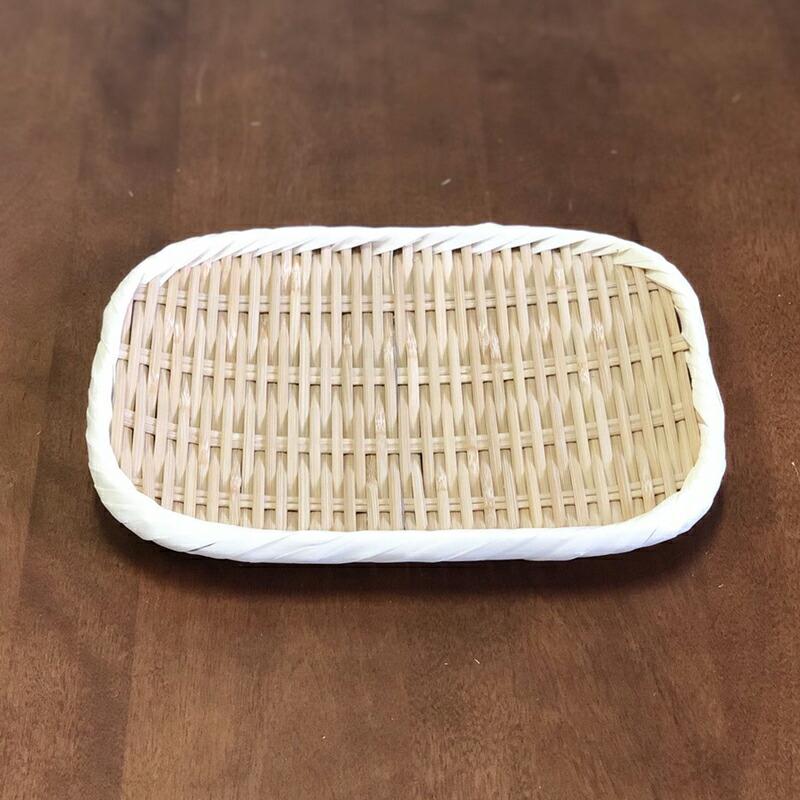 特選 角盆ざる 21x16cm (即納) 竹製 上 日本製 / 盆ざる 角 角盆ザル