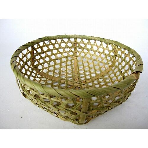 盛篭 竹製 磨目篭 浅型 青竹ザル Φ19×6.5 50-189-3 : 昭和のレトロ金物