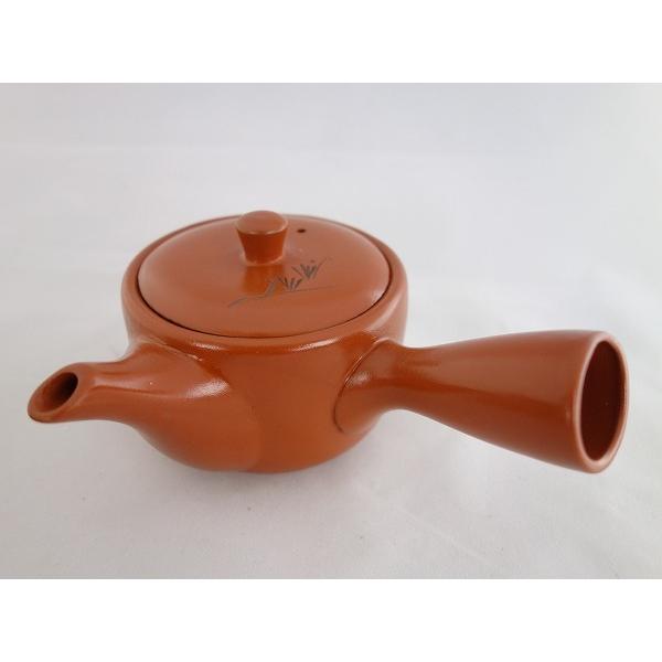 即納 朱泥急須 茶こし網付き 松 TC-9502 急須 陶器 茶器 ティーポット