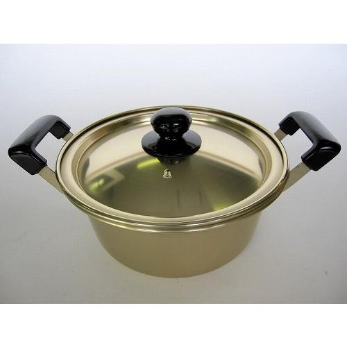 マルキュー ゴールド鍋 25cm 前川金属工業所 昔ながらの 味覚鍋 22cm 前川金属 アルミ 両手鍋