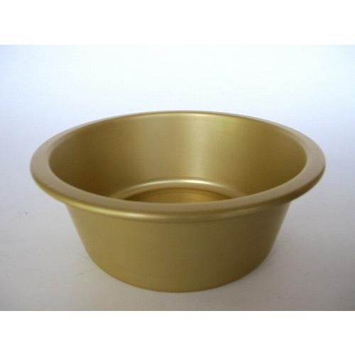 前川金属工業所 昔懐かしの 湯桶 24cm ゴールド 高級アルミニウム