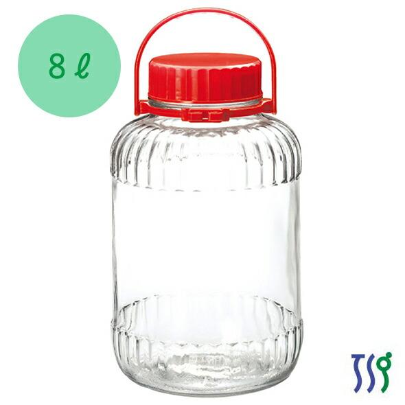 東洋佐々木ガラス /即納/ 6本セット 果実酒びん 梅酒瓶 8L 10号 日本製
