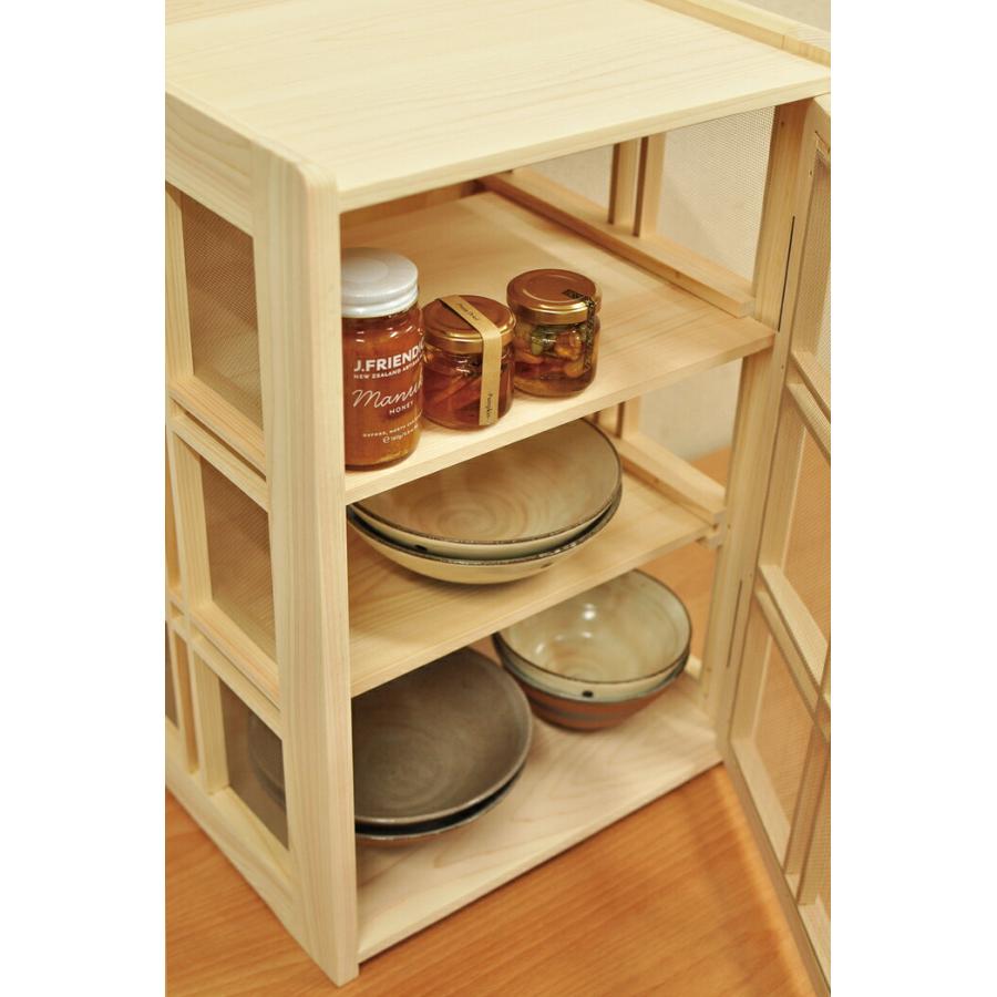 入荷待ち 木製 食器棚 ひのきはい帳 (縦型) 810574 日本製 蠅帳 ミニ