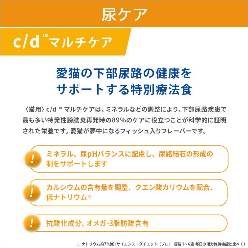 ヒルズ 猫用 c/dマルチケア フィッシュ入り ドライ 4kg/4個パック