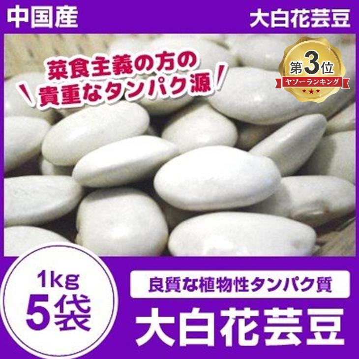大白花芸豆5kg（1kg×5袋） 白花豆 外国産 | 