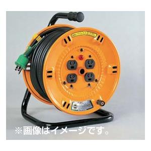 日動工業 抜け止め式コンセントドラム (屋内型) 20m アース・過負荷漏電保護兼用型 NP-EK24N