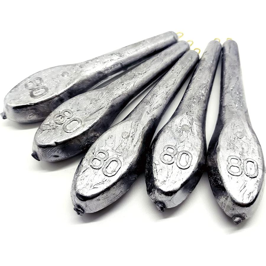 WakyaJig(わきゃジグ) 胴突(胴付)オモリ 80号(約300g) 5個入 WakyaJig(わきゃジグ) 胴突(胴付)オモリ 80号(約300g) 5個入