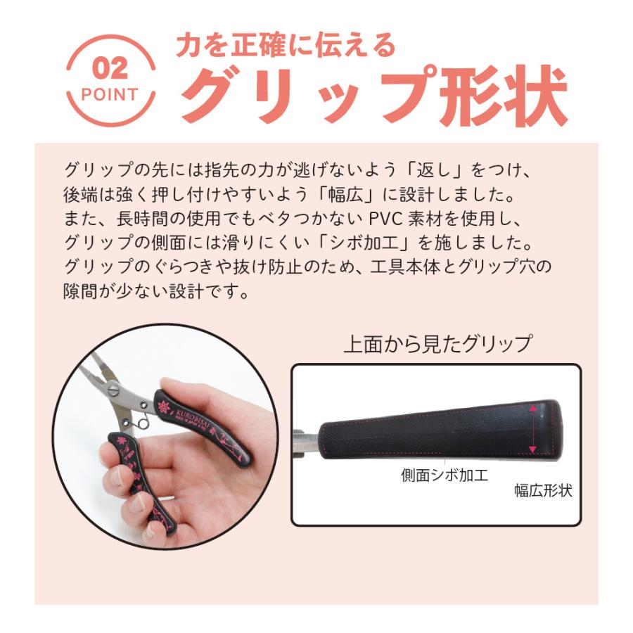 KUROBISAI こだわりの4本セット ヤットコ ニッパ ペンチ 工具 手芸