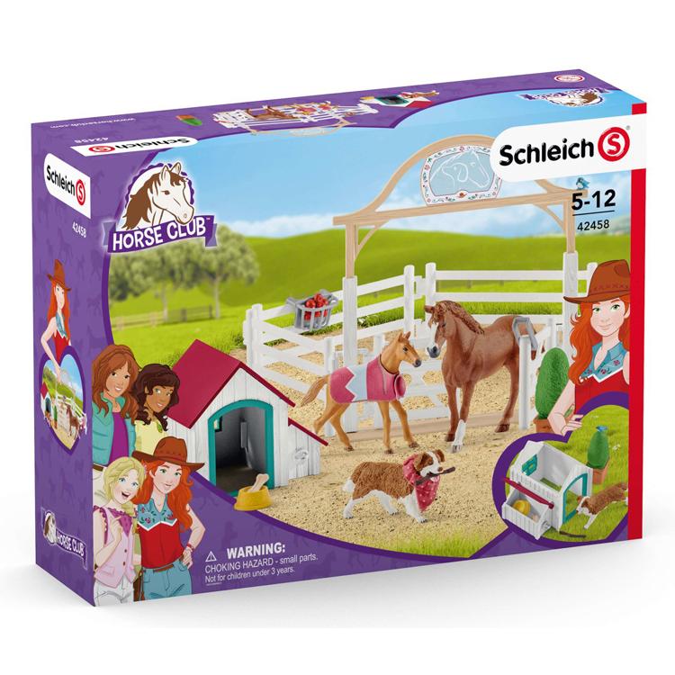 【シュライヒ専門店】シュライヒ 馬のお客さまと愛犬ルビー 42458 動物フィギュア ホースクラブ HORSE CLUB schleich｜kupitoys｜12