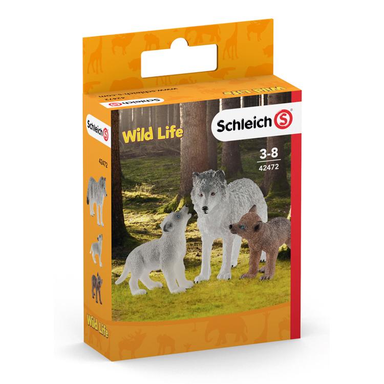 シュライヒ専門店】シュライヒ オオカミの親子 42472 動物フィギュア