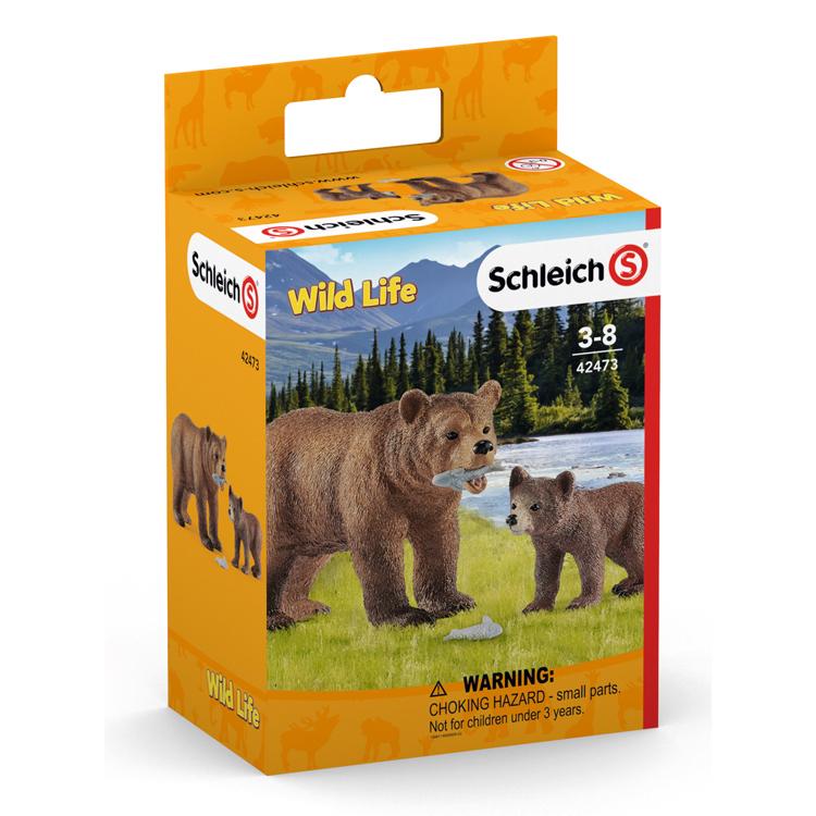 シュライヒ専門店】シュライヒ ヒグマの親子 42473 動物フィギュア