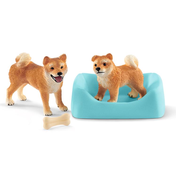 シュライヒ専門店】シュライヒ 柴犬 母と仔 42479 動物フィギュア