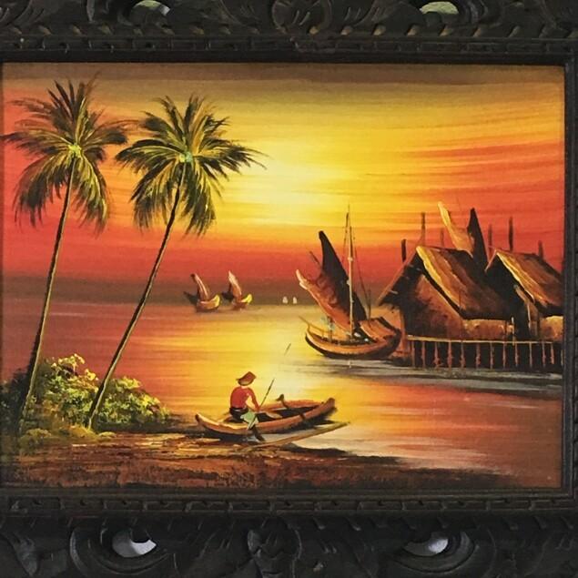 油彩のバリの風景画です kupukupu_1178-1