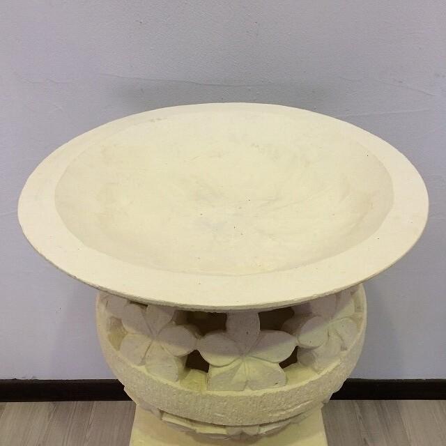 バリ島製 石台 ストーンオブジェ A 100cm レリーフ スタンド 大型 ガーデン 庭 リゾート エクステリア 店舗 1192アジアン