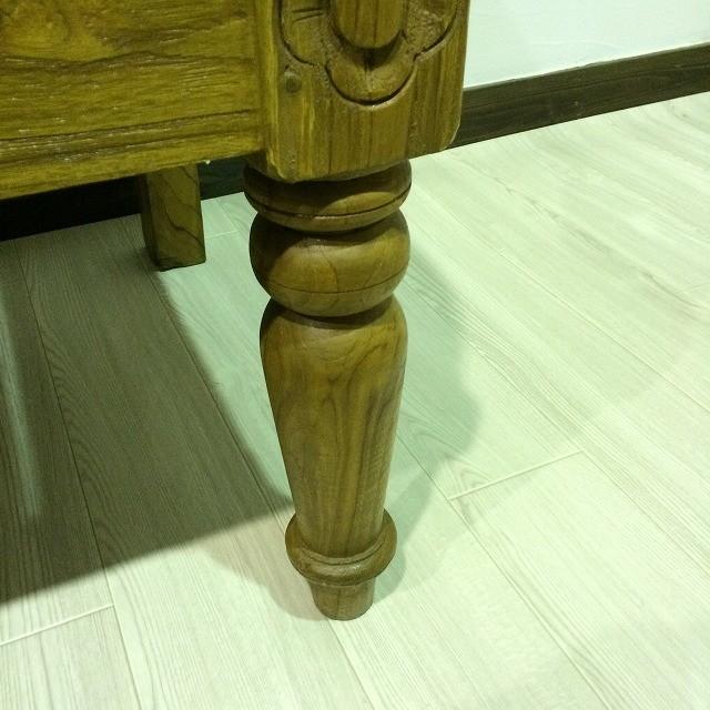 チーク 彫刻デザインベンチ ナチュラル アジアン 彫刻 バリ島