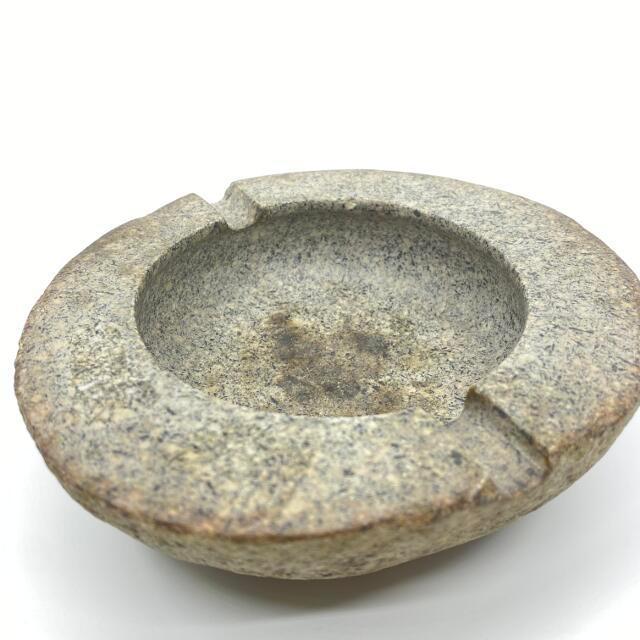 自然石 灰皿 5タイプ 卓上灰皿 シンプル レトロ 灰ざら 丸 来客用