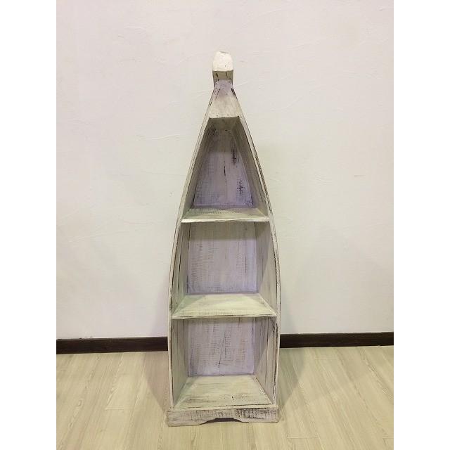 ボートラック L 3段 ホワイト 150cm 棚 ラック アジアン バリ チェスト