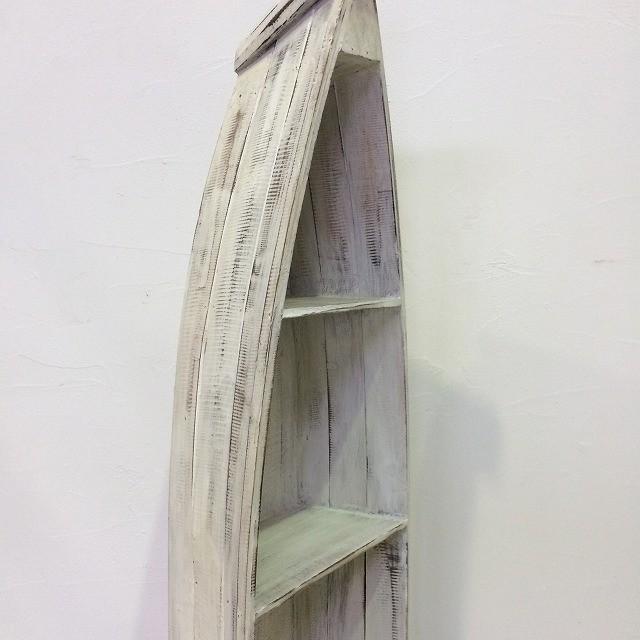 ボートラック L 3段 ホワイト 150cm 棚 ラック アジアン バリ チェスト