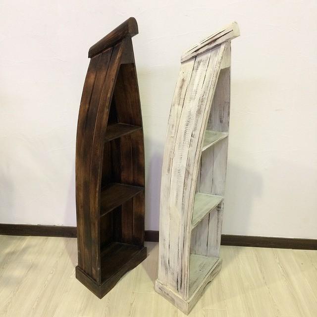 ボートラック L 3段 ホワイト 150cm 棚 ラック アジアン バリ チェスト