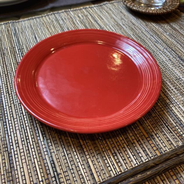 ジェンガラケラミック 丸皿 平皿 プレート 小 W16.5 赤 白 正規品 食器
