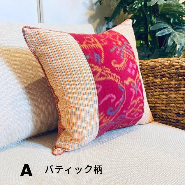 メール便対応可 アジアン クッションカバー キラキラ 40×40 オレンジ