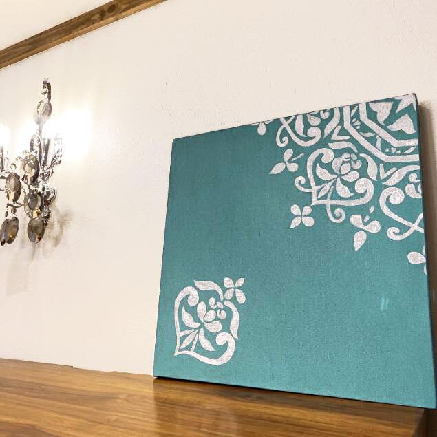 アートパネル シーブルー 4枚1セット W40×H40cm (1486) アジアン