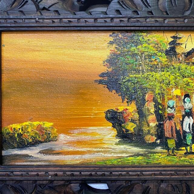 バリ島　絵画　額入り 楽天市場】【インテリア雑貨 おしゃれ バリ風】 バリの絵 風景画