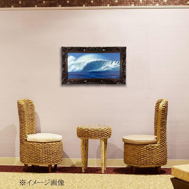波の絵 windy 73×43cm 額付き 海の絵 波 アート サーフィン バリアート