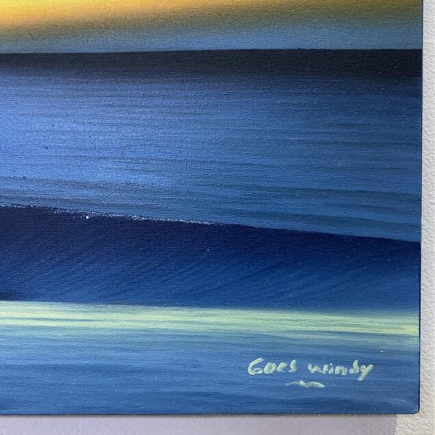 波の絵 windy W90×H30cm (1521) 海の絵 波 アート 大きい アートパネル