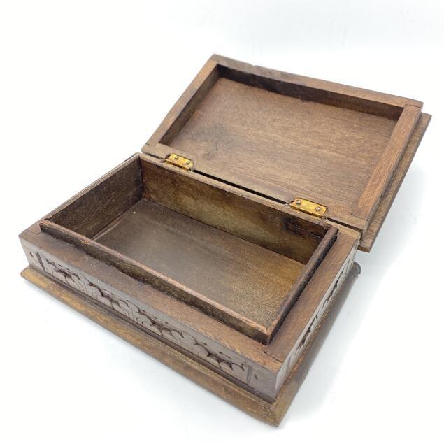 23000→15%off【フランス便】アンティーク ◇彫刻ウッドボックス3段◇