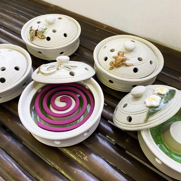 タバナン焼き 蚊取り線香ホルダー お香立て 陶器 5タイプ 蚊遣り器