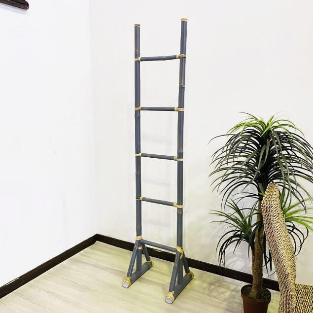 ラダーハンガー ファブリックハンガー 竹製 H200cm 2色 はしごラック