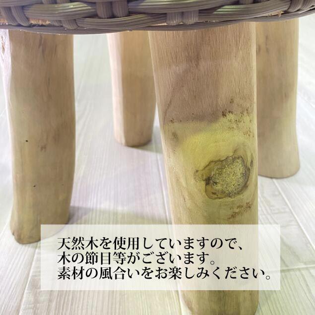 アジアン家具 スツール シンセティックラタン ブラウン イス 丸椅子