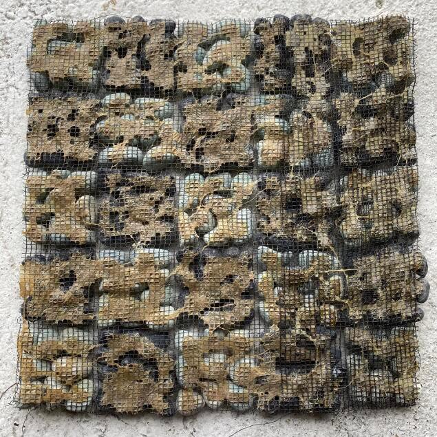 天然石 小石タイルシート 300×300mm I タイル 市松 はめ込み