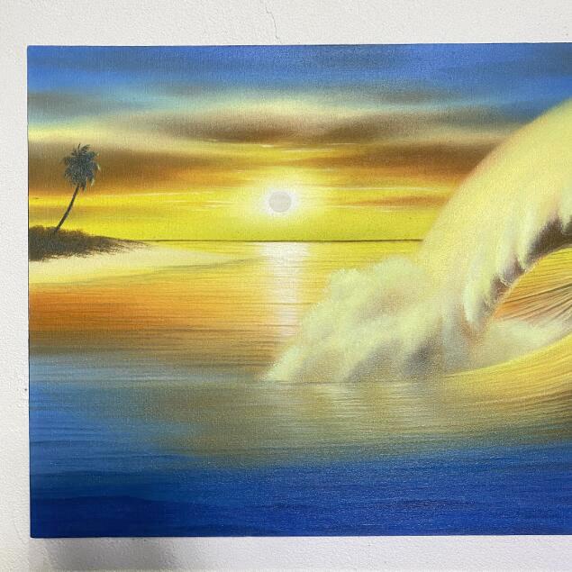 波の絵 windy作 W90×H40 海の絵 波 アート 有名画家 バリ絵画 波の絵 windy作 W90×H40 海の絵 波 アート 有名画家 バリ絵画