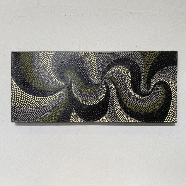 バリアート ドットアート 70×30cm モノトーン アートパネル モダン