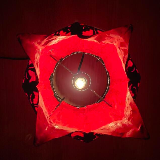 アイアン透かし チューリップ型 スタンドランプ H40cm バリ島製 フロア