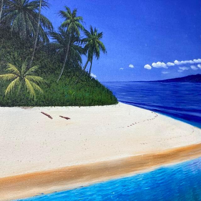 バリ絵画 海の絵 S-2 50×60 ビーチ ヤシ 浜辺 アートパネル バリ絵画 海の絵 S-2 50×60 ビーチ ヤシ 浜辺 アートパネル
