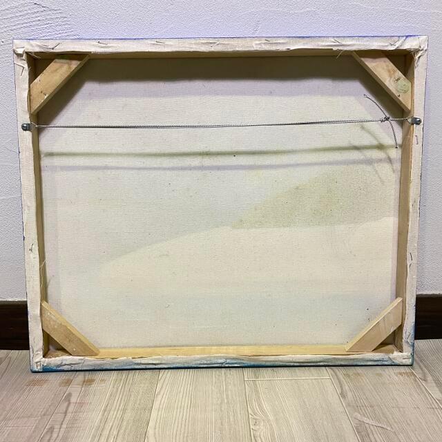 バリ絵画 海の絵 S-2 50×60 ビーチ ヤシ 浜辺 アートパネル インテリア